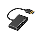 Miniatyrbilde 1 av 4: USB 3.0 til HDMI VGA Konverter Adapter Dobbel Utgang Adapter
