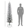 Miniatyrbild 4 av 5: Konstgjord Julgran, 210cm Julgran med 180 LED-lampor, 405 Grentips, Vikbar Bas, för Julfest, Inomhus, Grön+Vit 6400
