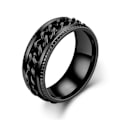Miniatyrbillede 1 af 5: Antistress spinner roterende fidget ring size 7/17 mm