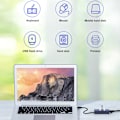 Miniatyrbild 4 av 5: 4 i 1 USB C Hub RJ45 Gigabit Ethernet Port 3 USB-portar USB C till Ethernet-adapter med förvaringshål för bärbara datorer surfplattor