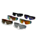 Miniatyrbild 3 av 7: Trendiga solglasögon med en lins för framtiden 2024 Punk Gafas De Sol Fashi C8 Wrap Around Sunglasses