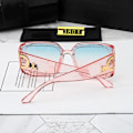 Miniatyrbillede 5 af 7: Moderne Designer solbriller berømte mærker Oversized Luksus gafas de sol kvinder Solbriller 2024 C1 LOGO D