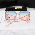 Pikkukuva 5 / 7: Trendikkäät muotiaurinkolasit kuuluisilta brändeiltä Ylisuuret ylelliset gafas de sol naisten aurinkolasit 2024 C4 LOGO D