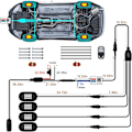 Miniatyrbilde 2 av 5: Rock Light Kit Neon Underglow Vanntett Underbody Belysning for Bil Lastebil 4 Pods
