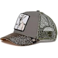 Pikkukuva 2 / 2: Aikuisten musta Panther Mesh -lippis Kesä Baseball -lippis Trucker -lippis W-WELLNGS Goat - Harmaa Goat-grey