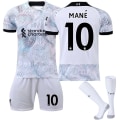 Miniatyrbild 1 av 11: 22-23 ny bortatröja all white korrekt version nr 11 Salah 27 Nunez 23 Diaz fotbollströja Size 10 with socks #2XL