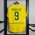 Miniatyrbilde 1 av 3: 2002 VM Brasil Hjemmetrøye 9 Ronaldo Minnesutgave for Fans M(170-175cm)
