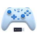 Miniatyrbilde 1 av 8: 2.4g Trådløs Kontroller for Windows PC, iPhone, Android, Switch & Steam, Bluetooth-kontroller med Hall-effekt Trigger, Turbo, Rumble Vibration (Blå) Blue