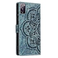 Miniatyrbillede 3 af 4: Frosted Læder Etui til Mandala Emed Retro Telefon Blå(FQ) For Samsung Galaxy S20 FE Blue