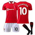 Pikkukuva 1 / 11: 22-23 Red Devils kotipaita nro 7 Ronaldo paita nro 25 Sancho 10 Rashford 1 De Gea jalkapalloasu Martial Printed No. 10 star + socks XL