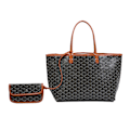 Miniatyrbillede 1 af 5: Y-Print Canvas Taske Stor Kapacitet Tote Taske Mode Enkelt Tote Taske Temperament Dametaske Håndtasker Til Kvinder Brun Brown M