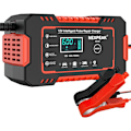 Miniatyrbillede 1 af 5: Bilbatterilader, 12V 6A Smart Batteri Trickle Lader Bil 12V Batteri