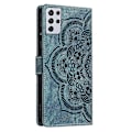 Miniatyrbillede 3 af 4: Frosted Læder Etui til Mandala Emed Retro Telefon Blå(FQ) For Samsung Galaxy S21 Ultra 5G Blue