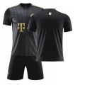 Miniatyrbillede 1 af 11: 21-22 Bayern ude sort nr. 25 Muller trøje nr. 9 Lewandowski fodbolduniform dragt nr. 10 Sane guld skrift Bayern away no number S#