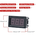 Miniatyrbild 2 av 5: 12V Digital Termometer Mini Temperaturtestare Vattentät Digital Temperaturmätare för Kylskåp Akvarium Frys, Blå