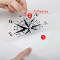 Miniatyrbillede 3 af 5: #2 stk. 15,5 cm (Sort) Bilhjelm Dekal Kompas Grafik til O#