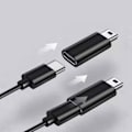 Miniatyrbillede 2 af 5: USB C til mini USB adapter type C hun til mini USB han konverter stik Black