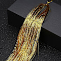 Miniatyrbild 1 av 4: 36 tum Hårtinsel Glittrande Glitter Tinsel Fehår Förlängningar Värmebeständiga Fest Höjdpunkt gold