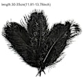 Miniatyrbild 3 av 4: 1~50-pack 30-35 cm Stora strutsfjädrar Plymer Hantverk Bröllop Fest Dekorationer Svart Black 50 pcs