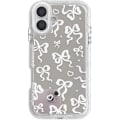 Pikkukuva 1 / 5: Yhteensopiva iPhone 16 Plus -kuoren kanssa, söpö peili rusetti rakkaussydän kuvio naisille tytöille nauha design iskunkestävä suojapuhelinkotelo iPhone 16 Plus