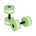 Miniatyrbillede 2 af 4: Svømmeflydere til voksne 1 par Aqua Fitness Dumbbells Skum Dumbbells Håndstænger Pool Modstandstræning Green