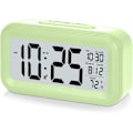 Miniatyrbild 1 av 5: Växlarm 4,3\" LED-display, digital väckarklocka med batteridrift, snooze, enkel att använda, temperaturkalender, 12/24 timmar, ljuskontrollport Green