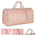 Miniatyrbillede 3 af 5: PU Læder Rejsetaske Dame Stor Duffel Taske Vandtæt Beklædningspose XC Pink