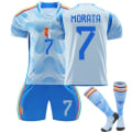 Miniatyrbillede 1 af 10: 22-23 Spanien udebane blå nr. 10 Asensio 9 Gavi 21 Pedri 7 Morata fodbold uniformsæt Size 7 with socks #22