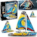 Miniatyrbillede 1 af 5: 330 stk Technic Racing Yacht Byggeklodser Passer til 42074 Race Sejlbåd Samlingsklodser Legetøj Dreng Kæreste Fødselsdagsgaver Ny