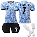 Miniatyrbild 1 av 2: UEFA Euro 2024 Portugal Bortalag Barn Fotbollströja Nr 7 Cristiano Ronaldo away 6-7 years