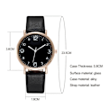 Miniatyrbillede 2 af 8: Ur Quartz Armbåndsur Sort Black