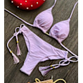 Pikkukuva 3 / 7: 2023 Uusi Seksi Kolmio Uimapuku Naisille Brasilialainen Bikini Halter Uima-asu Push Up Uimapuku Metalliketjusetti CS01