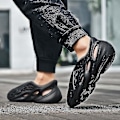 Miniatyrbild 3 av 3: Nya strandfoam löparsandaler unisex svart black 41