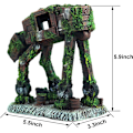 Miniatyrbillede 5 af 7: Dekorative ornamenter Kreativ akvarielandskabelig bil robot hund Transformers tema fisketank ornamenter harpiks håndværk 15.5 * 8.5 * 14cm 1 stk grøn
