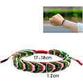 Miniatyrbillede 2 af 5: 2 stk. håndlavede armbånd fra Palæstina, Palæstina souvenir armbånd med justerbart lag vævet armbånd, smykker, gaver til mænd og kvinder