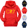 Miniatyrbild 2 av 3: Cristiano Ronaldo Cr7 Hoodie Kostymer Barn Fotboll Hoodies Barn Gåvor Röd Ed 160 cm