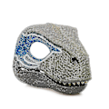 Miniatyrbild 1 av 5: Dinosaurie Mask Huvudbonad, Jurassic World Dinosaurie Leksaker med Öppningsbar Rörelsebar Käke, Velociraptor Mask & Tyrannosaurus Rex Mask Paket Blue