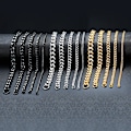 Miniatyrbillede 6 af 6: Vnox 3-11Mm Chunky Miami Curb Kedja Armbånd Til Mænd, Rustfrit Stål Kubansk Lænke Armbånd Klassisk Punk Tunge Mands Smykker 7mm Sort
