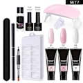 Miniatyrbild 1 av 2: Nagelset 150 ml nagelförlängningsstartset med 15 ml x 3 färger lämplig för nybörjare