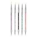 Pikkukuva 1 / 4: 5 kpl/setti Nail Art Dotting Pen Piirustus Liner Sivellin Kukka Sivellin