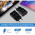 Pikkukuva 3 / 5: 2 kpl USB-pikalataussovitin Samsung S22 S21 S20 S10 S10e S6 S7 S8 S9 / Edge/Plus/Active, A71 A53 5G/Note 5 8, Note 9, Note10 20 ja muille älypuhelimille