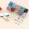 Miniatyrbillede 2 af 5: Trykknapper med værktøj 100 stk 9,5 mm - Perfekt MultiColor