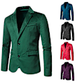Miniatyrbilde 1 av 5: Herre Casual Blazerjakker, To-knapps Slim Fit Sportsjakke Green L