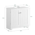 Miniatyrbillede 2 af 5: SoBuy håndvask underskab, badeværelsesmøbler, med 2 døre, BZR18-W Wh White Sink cabinet (on wall)