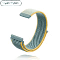 Miniatyrbild 1 av 5: Nya 18 mm 20 mm 22 mm remmar för Garmin Venu 2S Armband Vivoactive 3 4S 4 Forerunner 245 645 Galaxy Watch 4 Classic 42 46 mm Cyan Nylon Cyan Nylon 18mm
