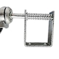 Miniatyrbilde 4 av 4: 4 tommers heavy duty gummidemper fjærbelastet portdør casterhjul fjær caster hjem portdør rulle (1 stk, svart)