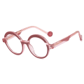 Pikkukuva 2 / 6: Holkki väri pyöreä TR90 anti-sininen valo lasit Optiset Kehykset Säteilyä Estävät Silmälasit Pale Pinkish Grey colorful Style