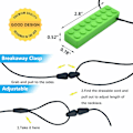 Miniatyrbild 5 av 5: Tuggbart Halsband, Sensoriskt Tuggbart Halsband Paket för Barn med Tandsprickning, Biting Behov, Oral Motor Tuggbart, för Pojkar & Flickor(4PCS)