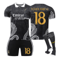 Miniatyrbild 1 av 6: 23-24 Real Madrid fotbollströja drake mönster version barn och vuxna set sportlag uniform NO.18 TCHOUAMENI NO.18 TCHOUAMENI 20