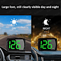 Miniatyrbillede 3 af 5: Den nyeste GPS-fartmåler med digital head-up display, plug and play, til alle biler, stor skrift, km/t, mph, biltilbehør